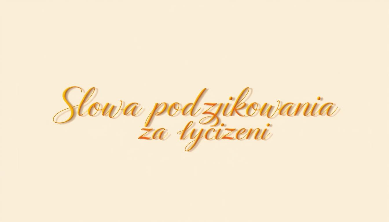 Słowa podziękowania za życzenia