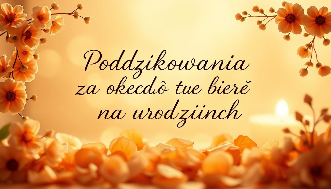 Podziękowania za obecność na urodzinach